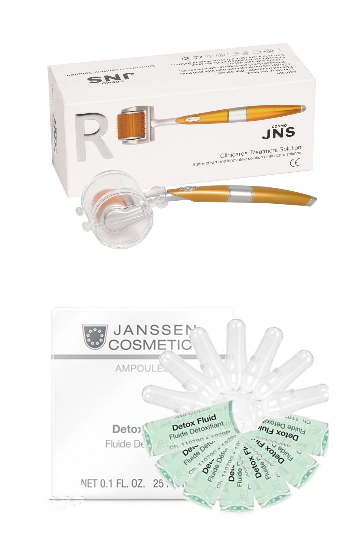 Janssen Cosmetics Janssen Detox Fluid & Dermaroller Cilt Bakım Paketi 7+1 Adet