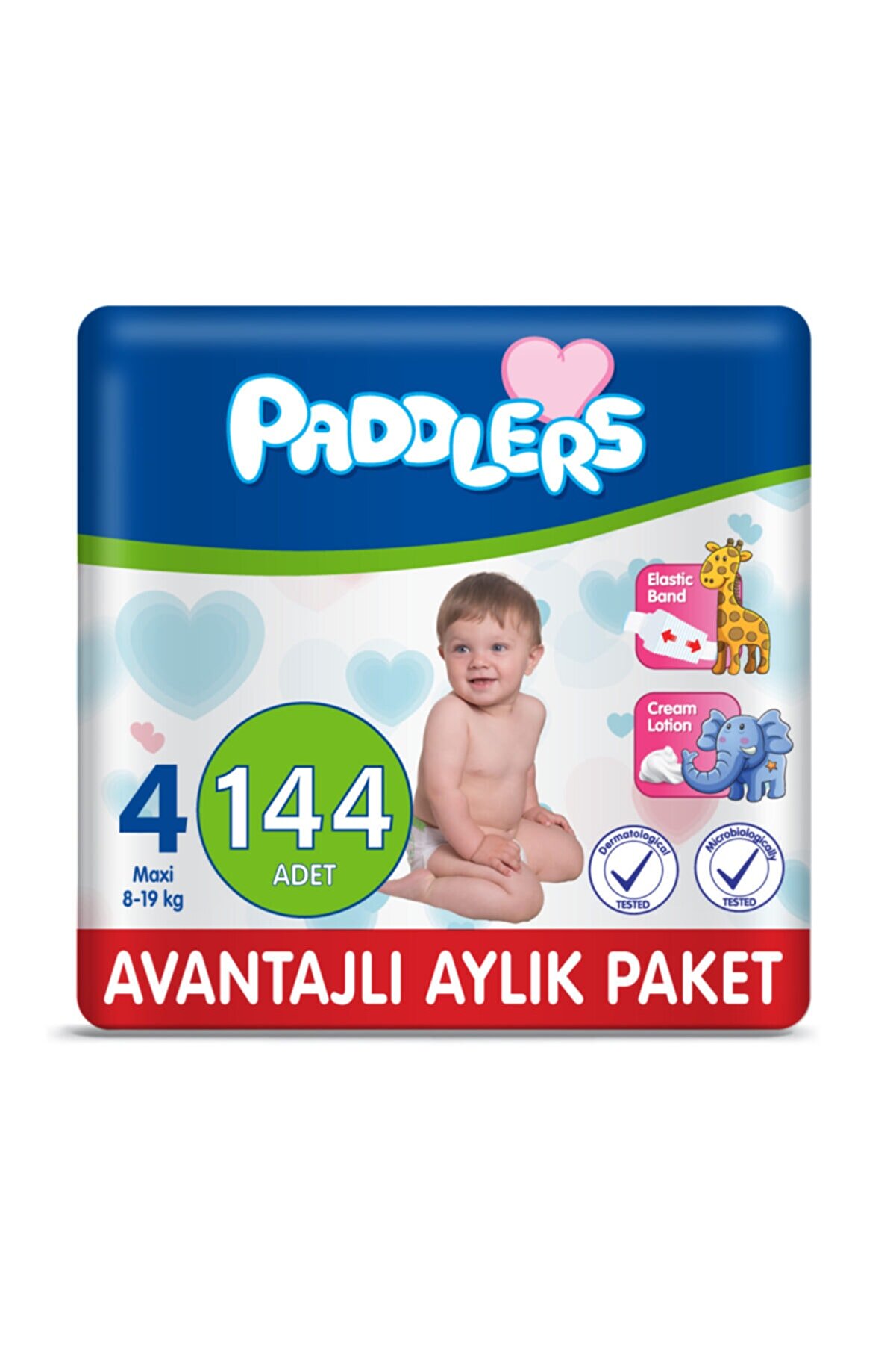 Paddlers Bebek Bezi 4 Numara Maxi 144 Adet (8-19 Kg)