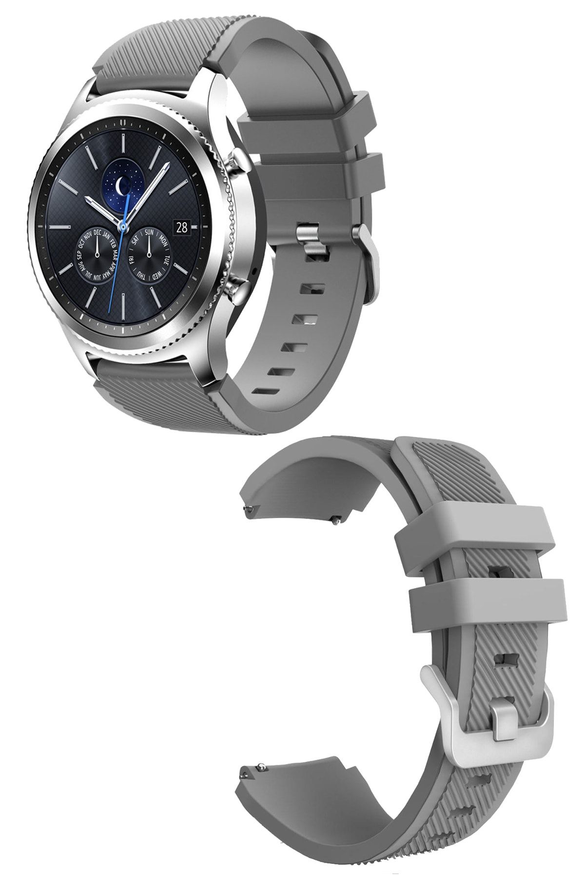 Genel Markalar Huawei Gt / Gt 2 - Honor Magic Watch 2 46mm - Samsung Gear Watch 46mm Silikon Kordon Kayış A+ Kalite