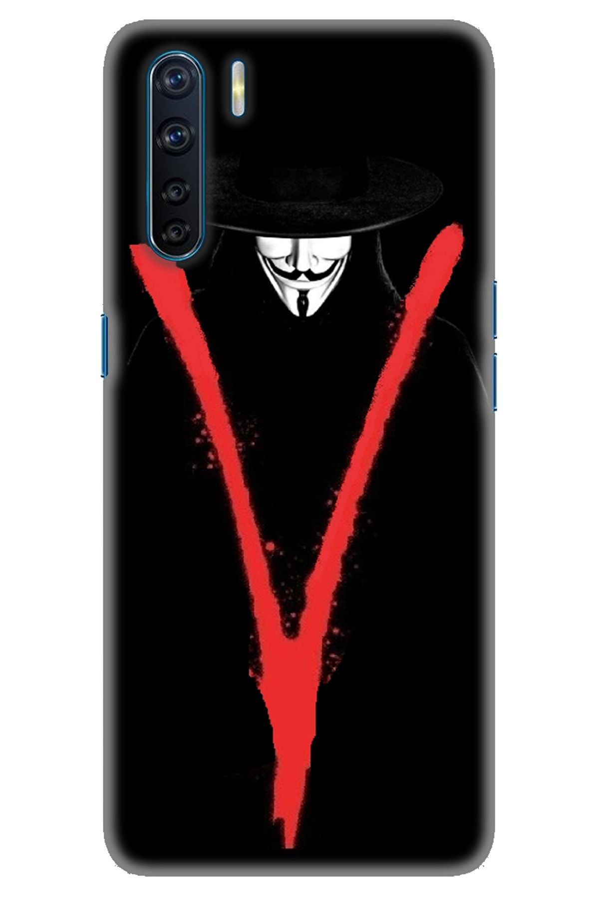 Oppo A91 / Reno 3 Kılıf Hd Baskılı Kılıf - V For