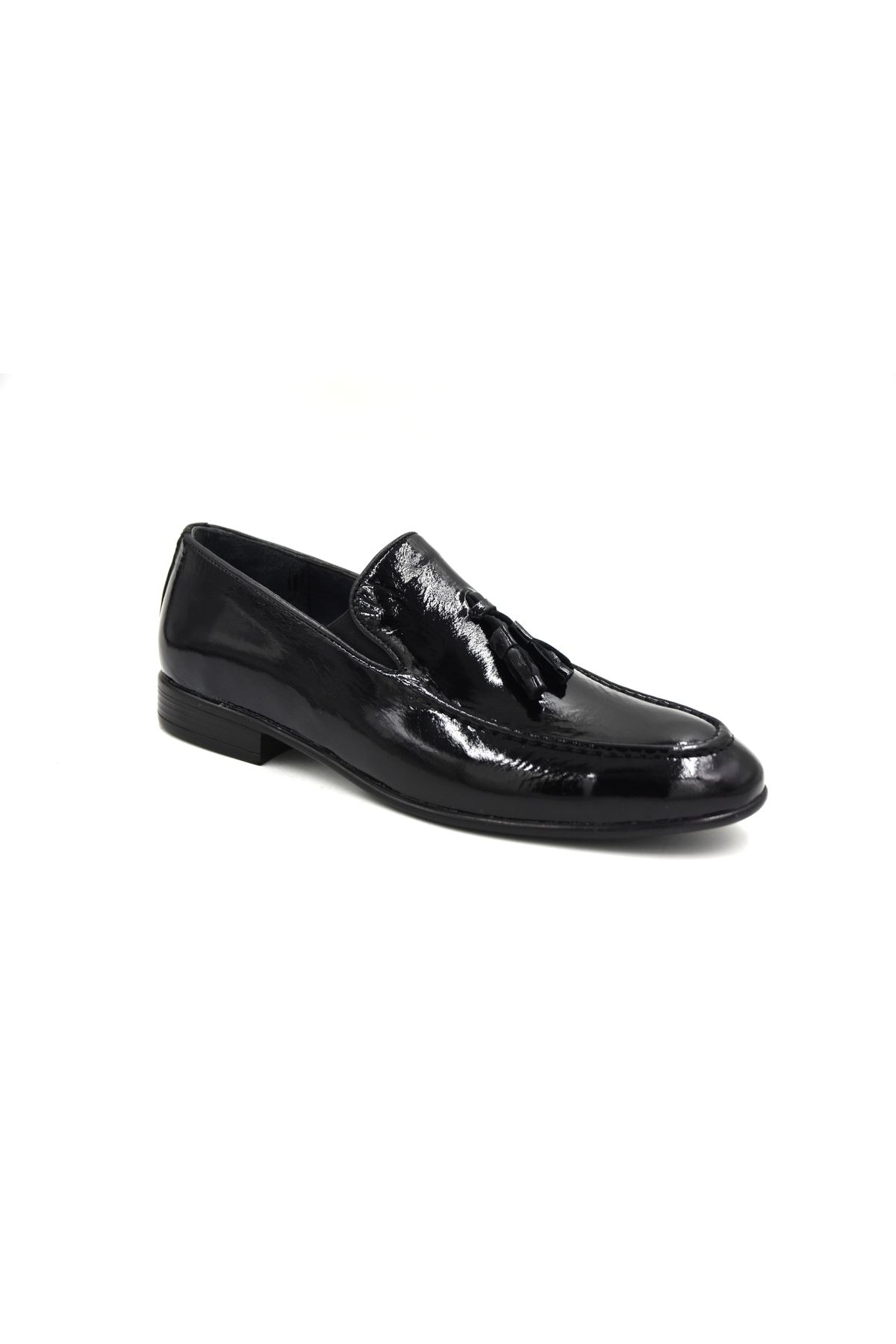 Prego (Stilloni) İçi Dışı Hakiki Deri Poli Hafif Taban Klasik Erkek Ayakkabı RUGAN SİYAH