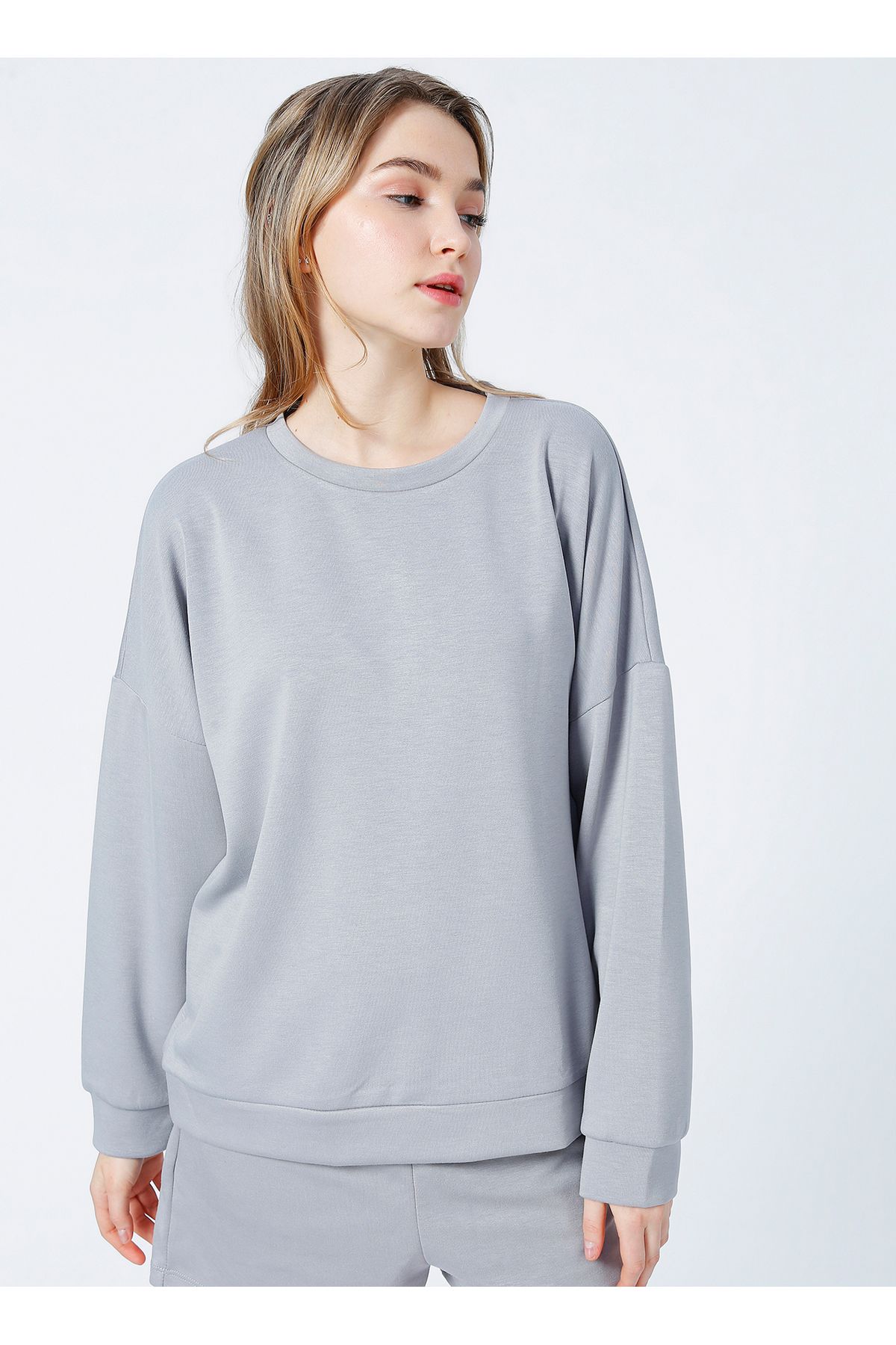Fabrika Homewear Koleksiyonu Gri Kadın Sweatshirt