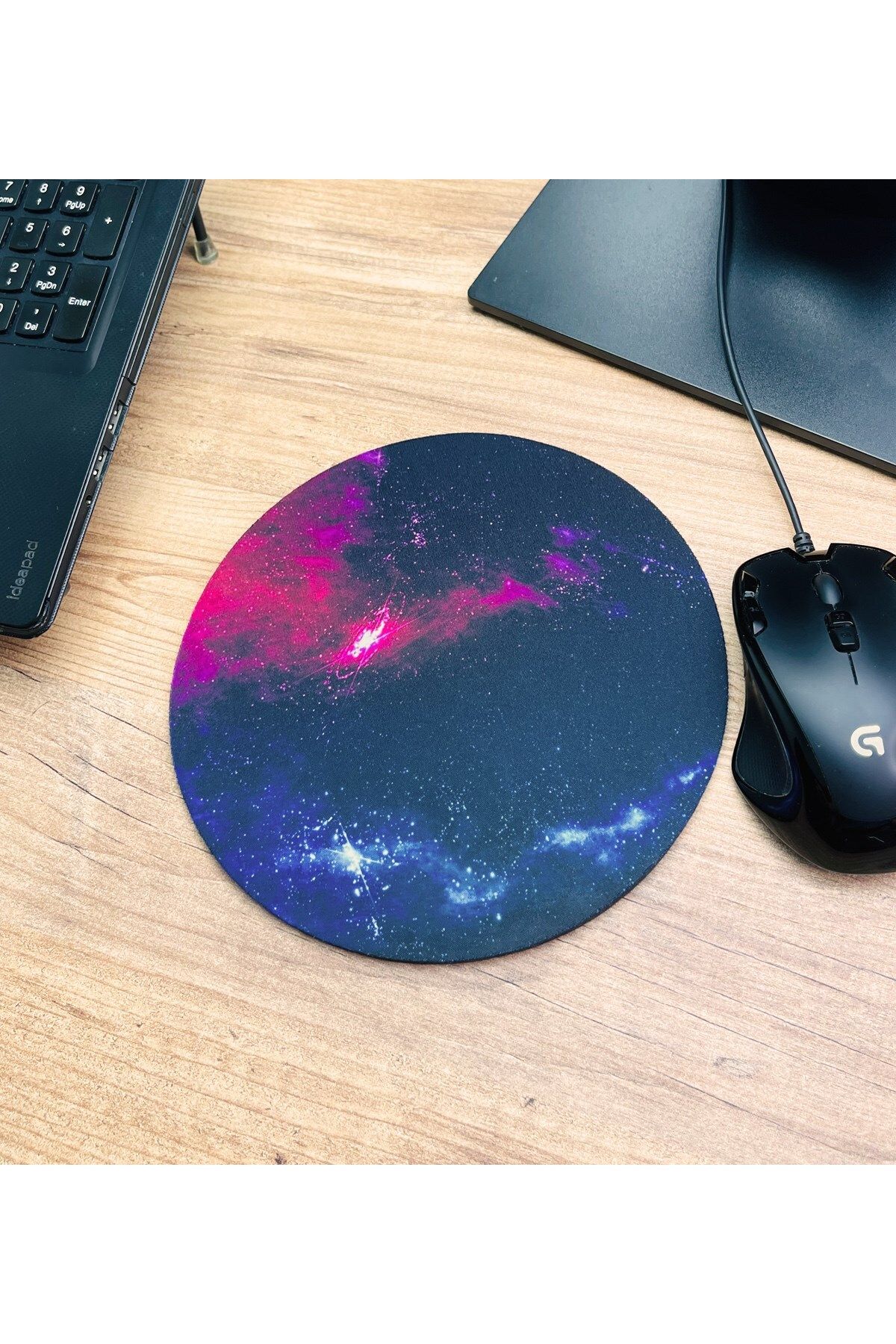 Gift Moda Space Tasarımlı Oval Mouse Pad