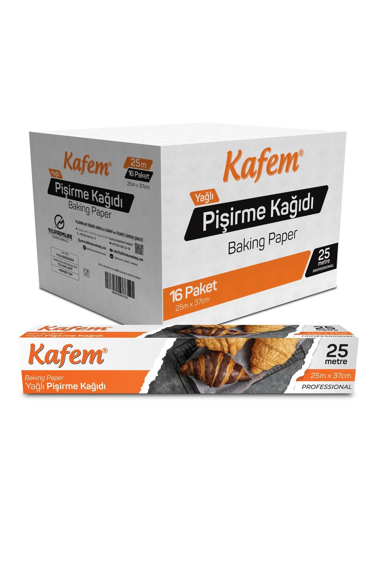 KAFEM Yağlı Pişirme Kağıdı 37cm x 25m x 16 Paket (Koli)