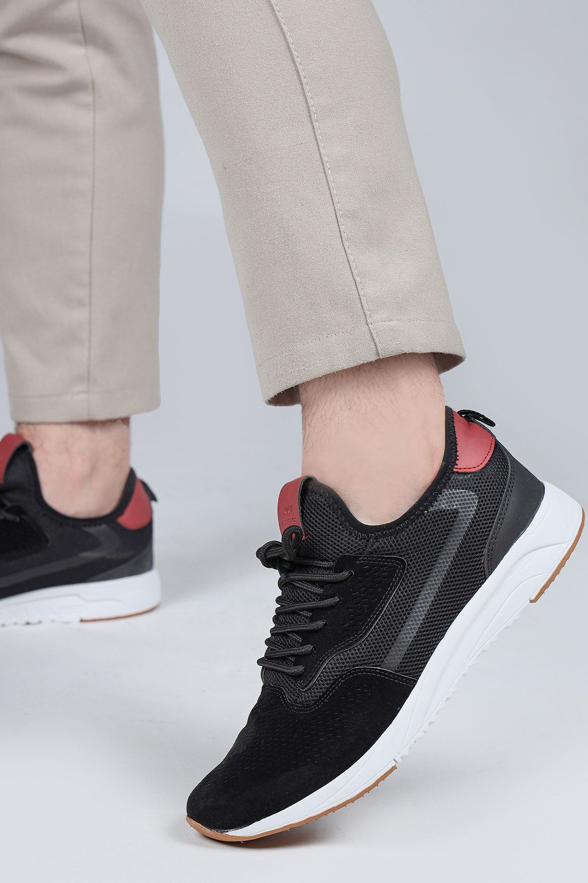 Jump 24670 Siyah - Bordo Erkek Sneaker Günlük Spor Ayakkabı