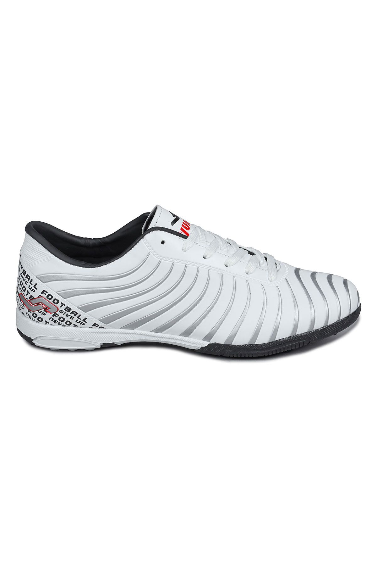 Jump 28368 Beyaz - Gümüş Rengi Halı Saha Kramponu Futbol Ayakkabısı