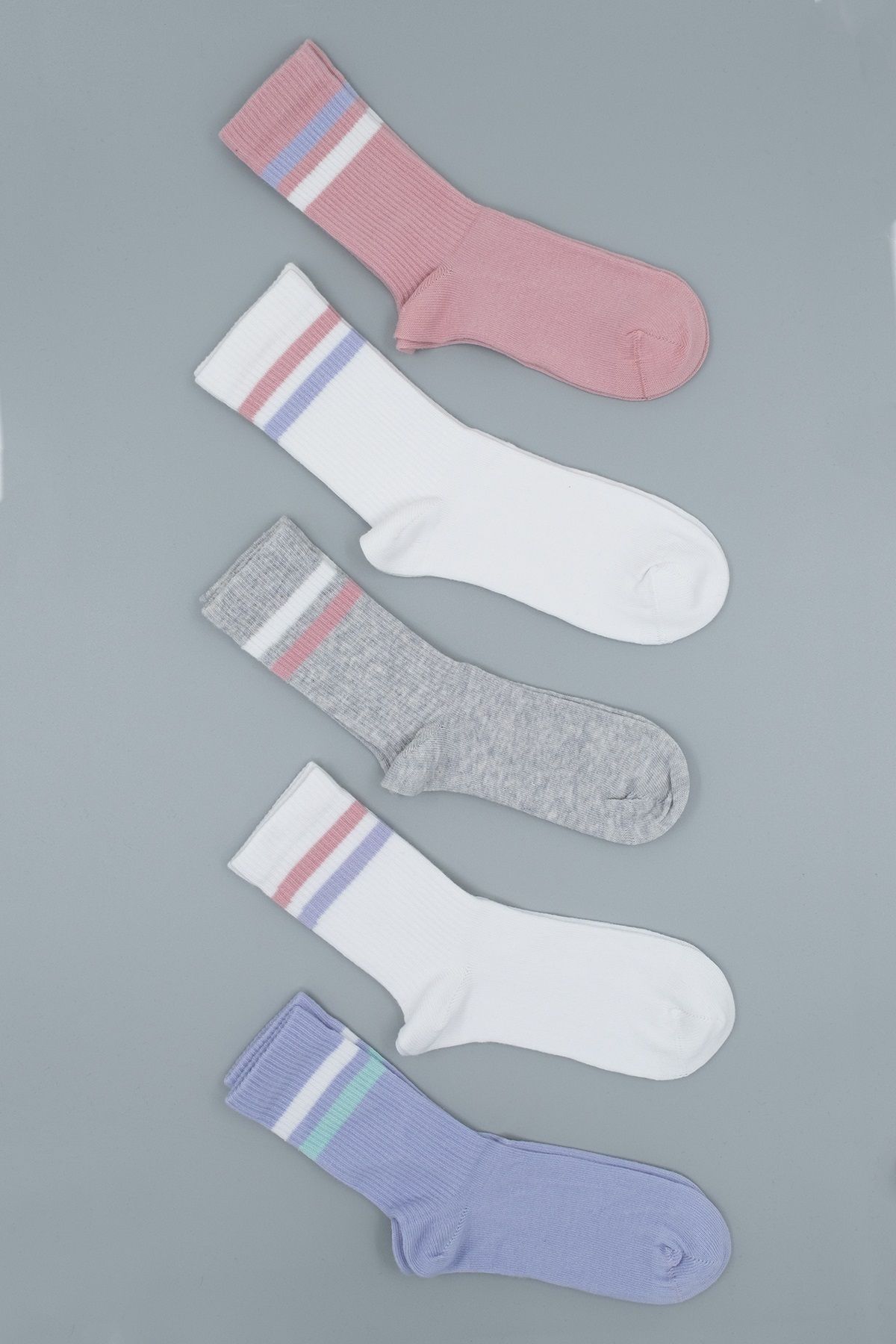 HİTRA Soft Renkli 5'li Kolej Çorap Seti
