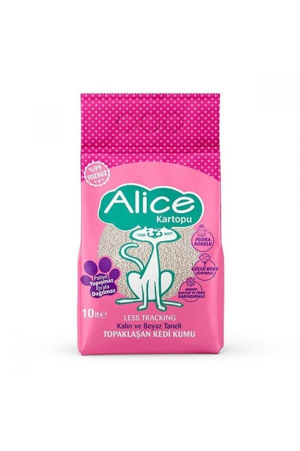 Alice Kartopu Topaklaşan Parfümlü Kalın Taneli Kedi Kumu 10 L