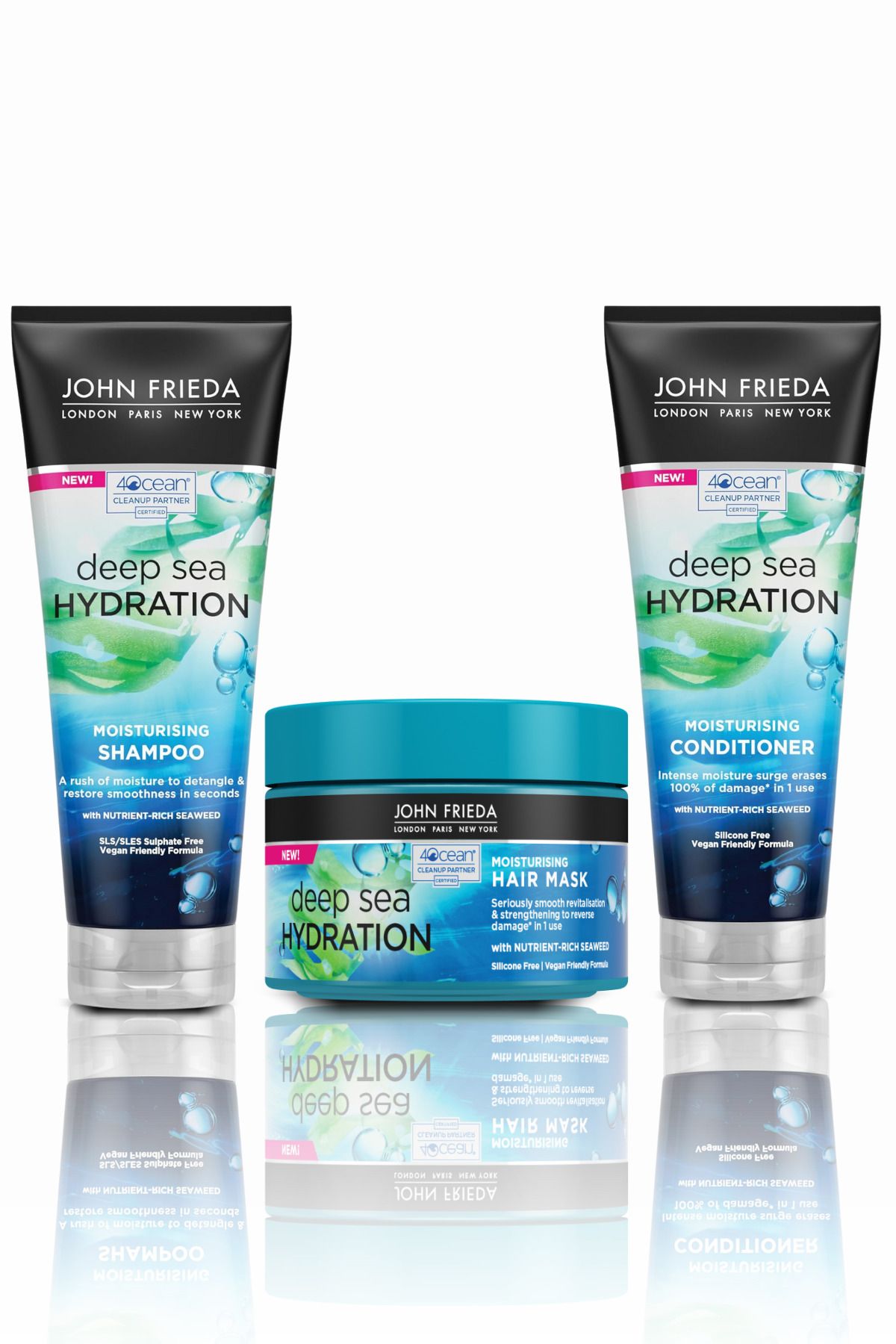 John Frieda Kuru Saçlara Özel Yoğun Nemlendirici Saç Bakım Seti (Şampuan, Saç Kremi, Saç Maskesi)