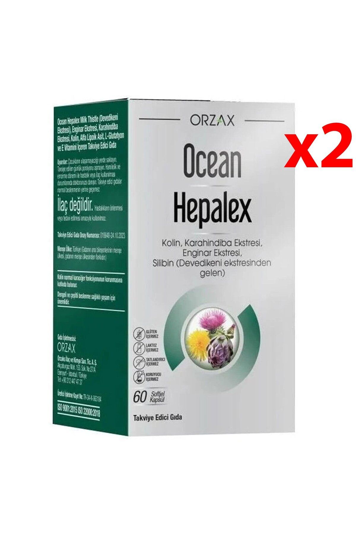 Orzax Ocean Hepalex 60 Softgel Kapsül - 2 Adet