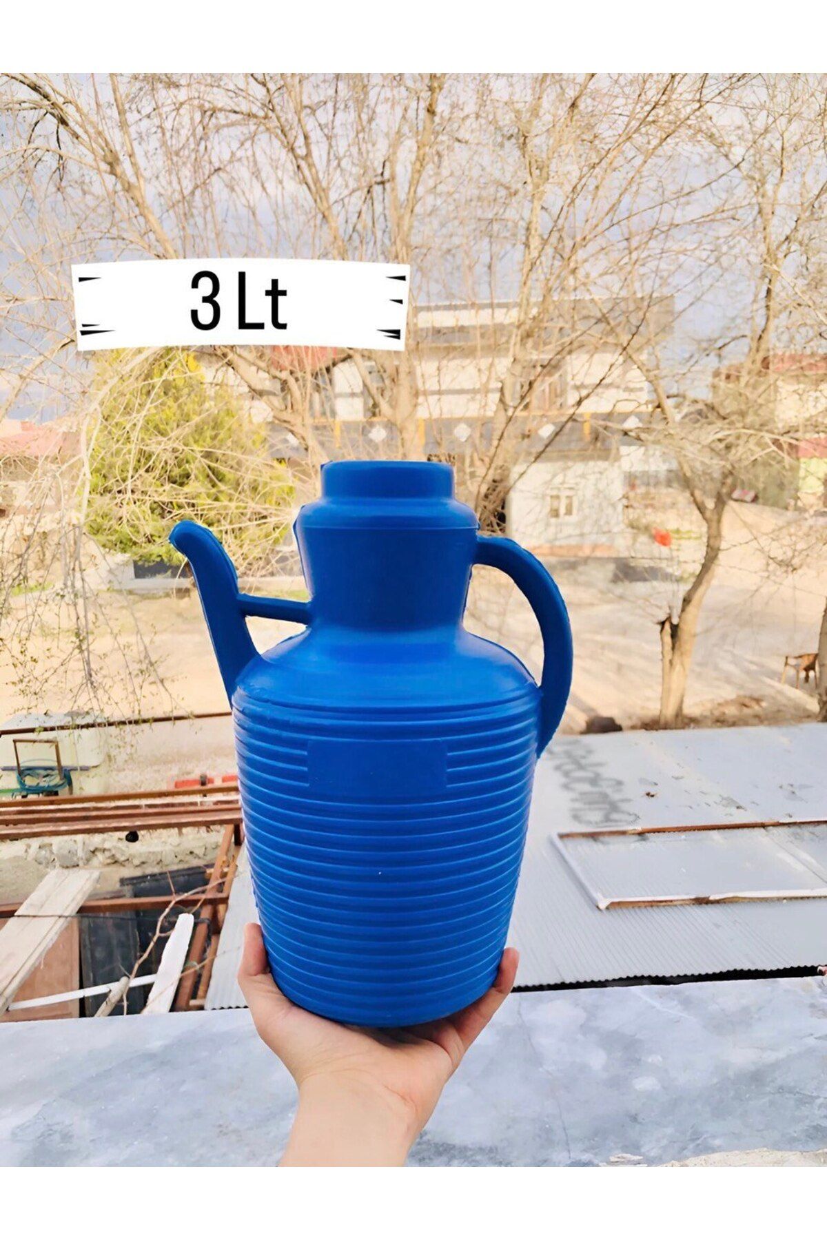 Metler Plastik Su Ibriği 3 Lt Mavi Renk Çok Kullanışlı Plastik Su İbriği 1 Adet