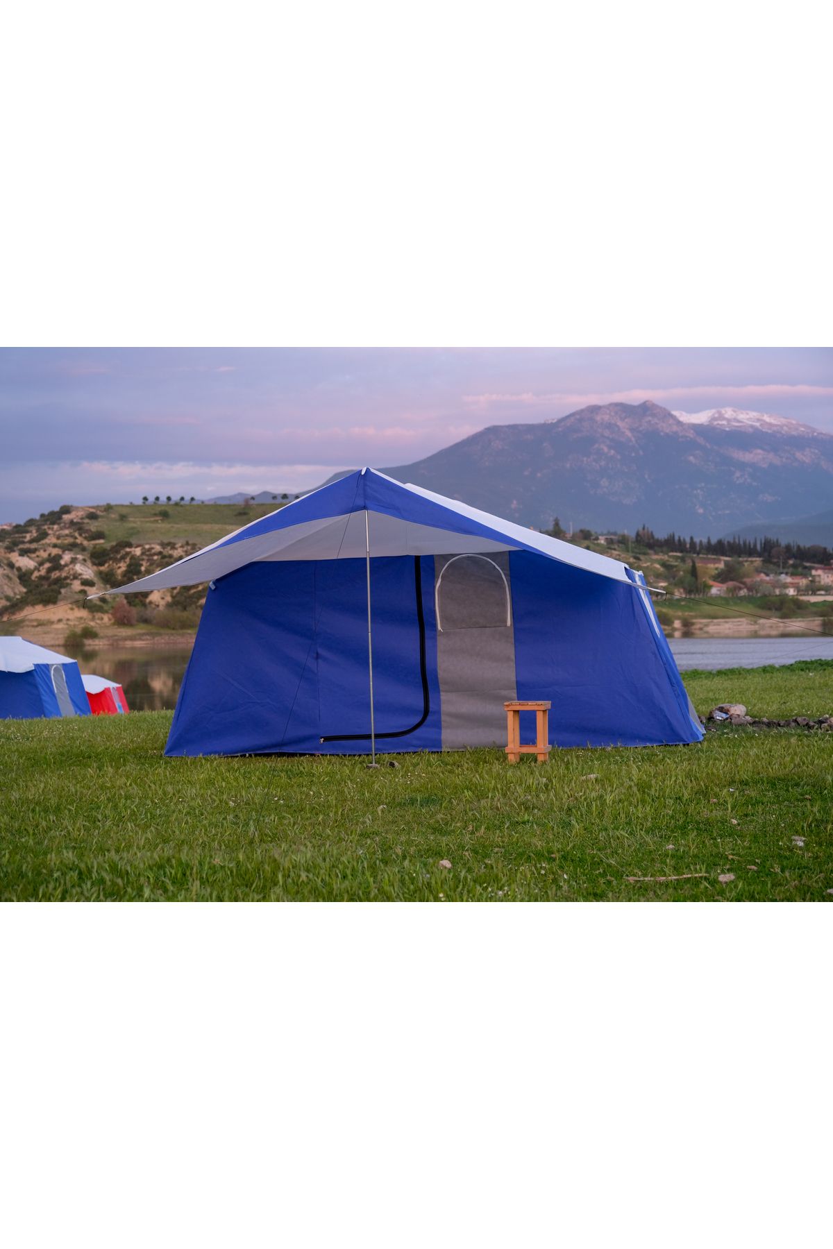 Tunç Çadır İki Oda Bir Salon Kamp Çadırı Mavi