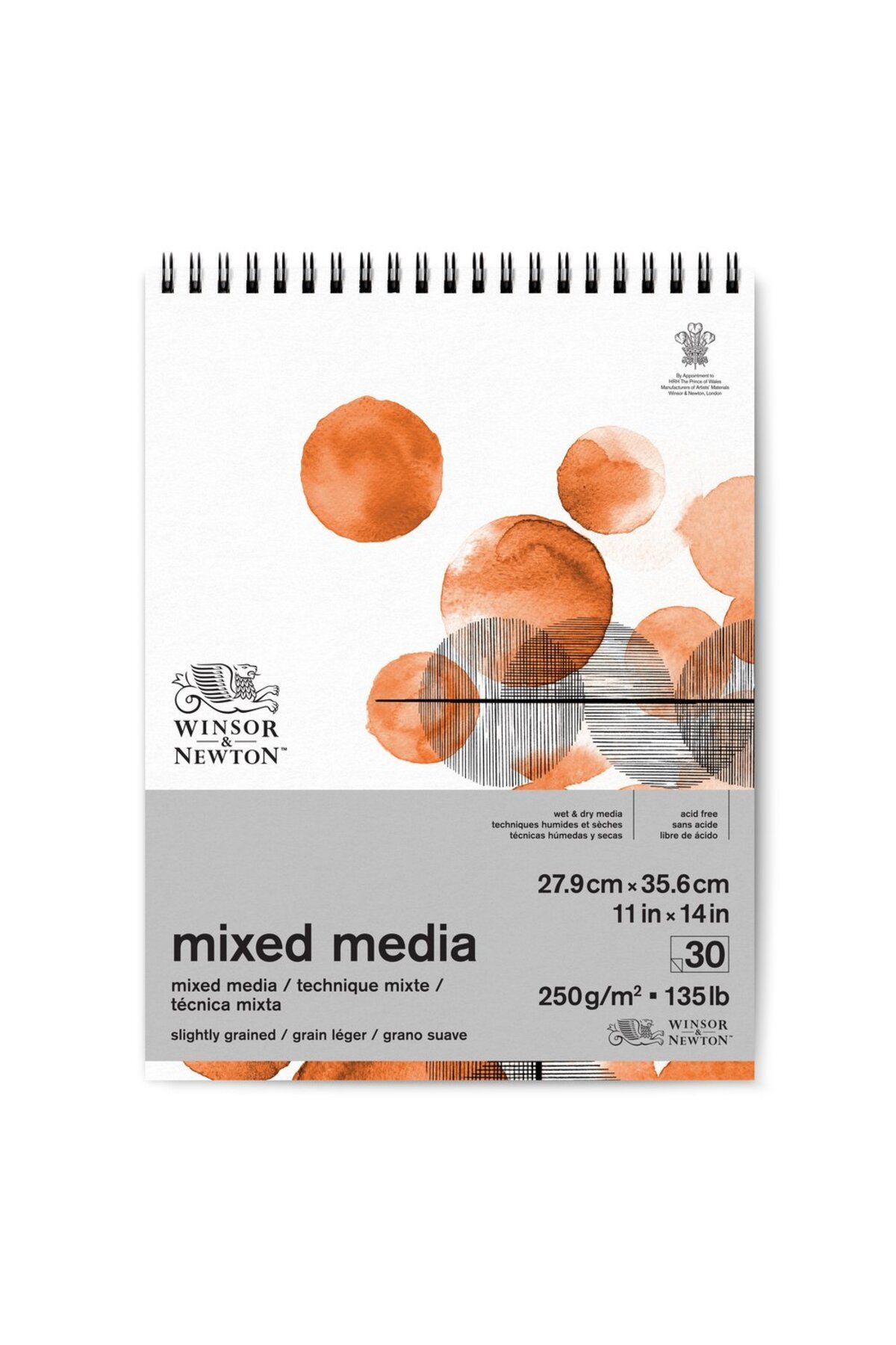 Winsor Newton Winsor & Newton Mix Media Bloknotu (Spiralli) 250gr 28x36cm 30 yaprak