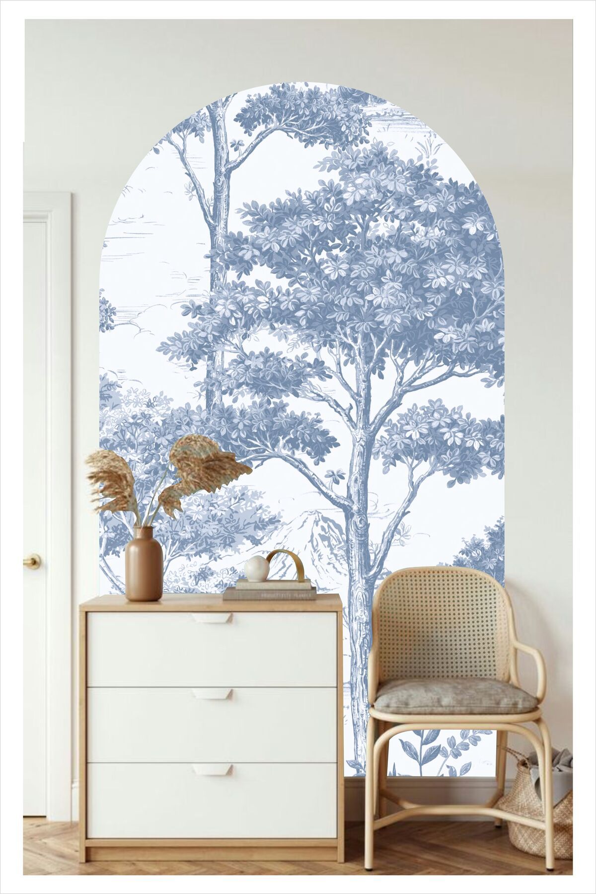Piksel Grafik Bohemian Tree Bohem Oval Duvar Sticker