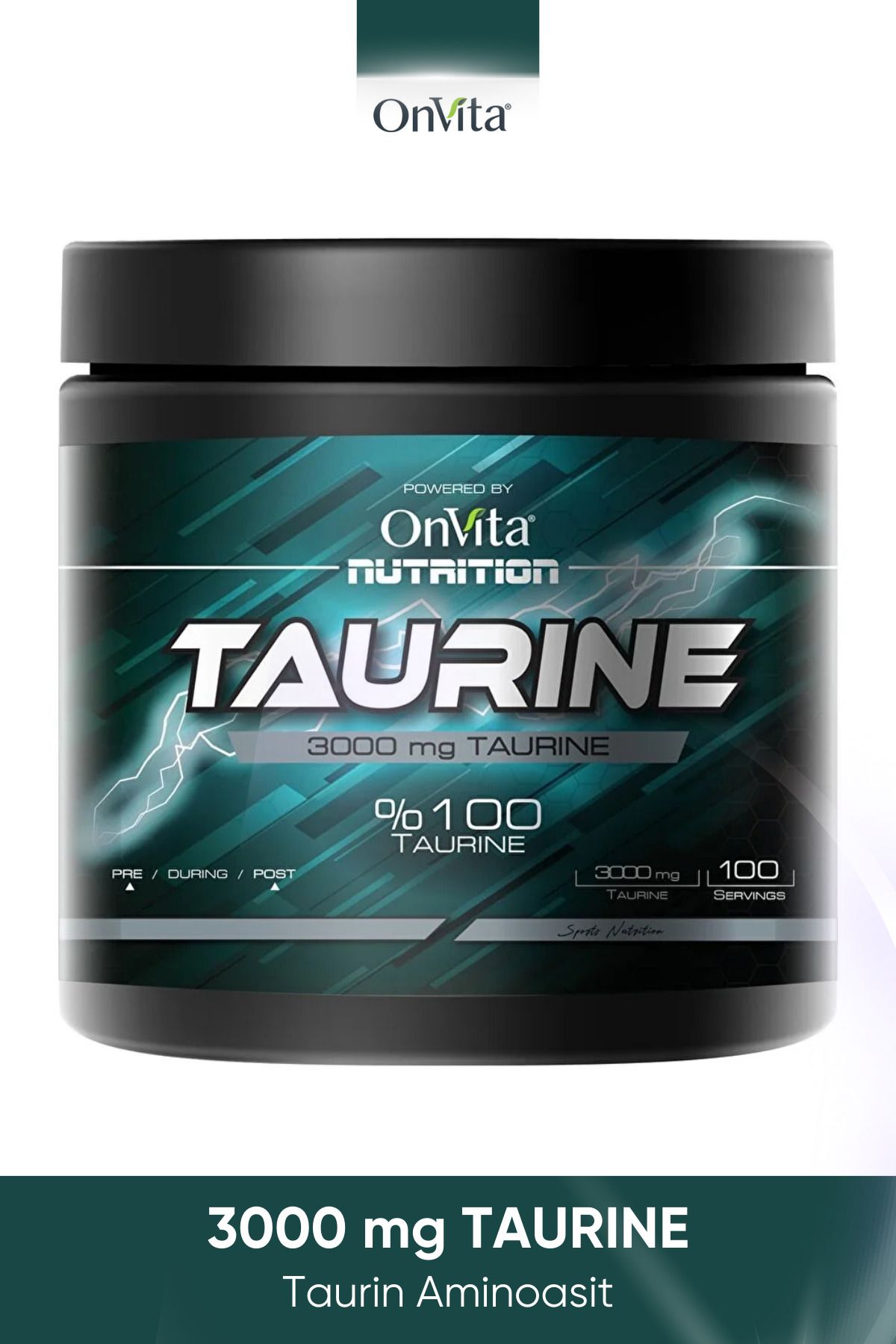 Onvita Nutrition Taurine Aminoasit, 3000 Mg