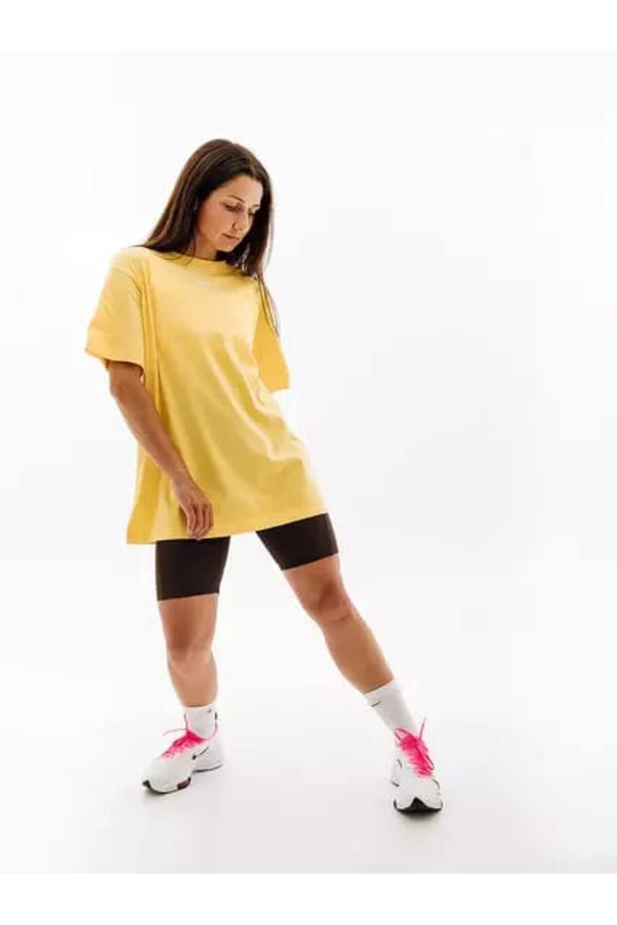 Nike Sportswear Air Graphic Boyfriend Short-Sleeve bol kesim Kadın sarı T-shirt  DX7918-795