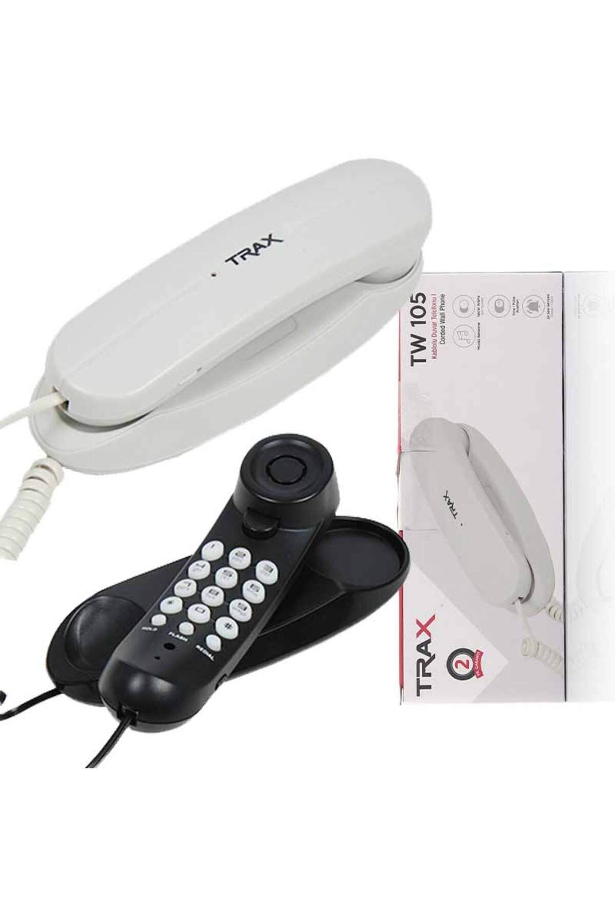 TRAX Beyaz-siyah Tw 105 Duvar Telefonu