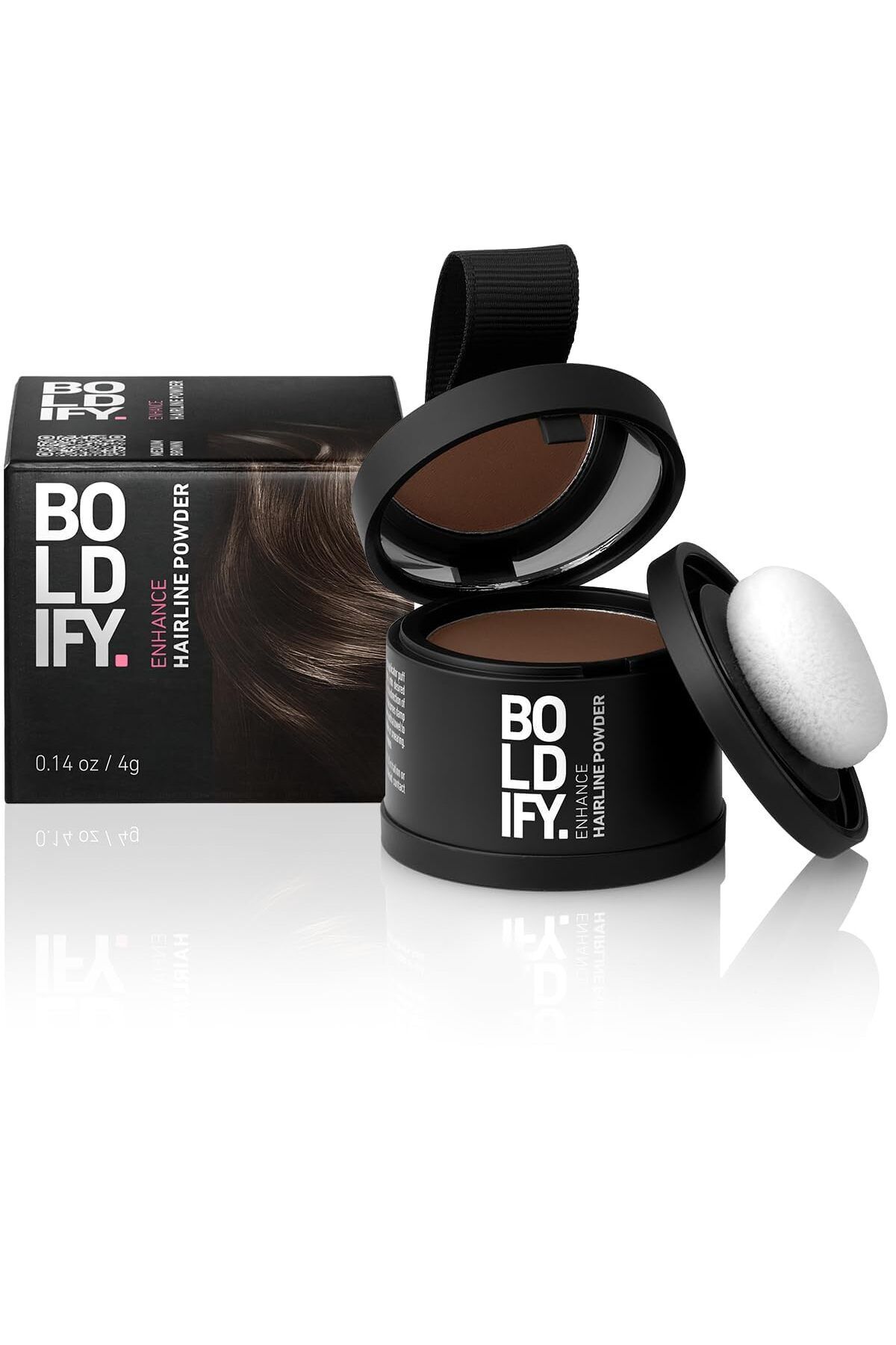 Boldify Saç Tozu Orta Kahve, Dolgunlaştırıcı Topik Tozu, Saç Dökülmesini Gizler & 48 saat etkili