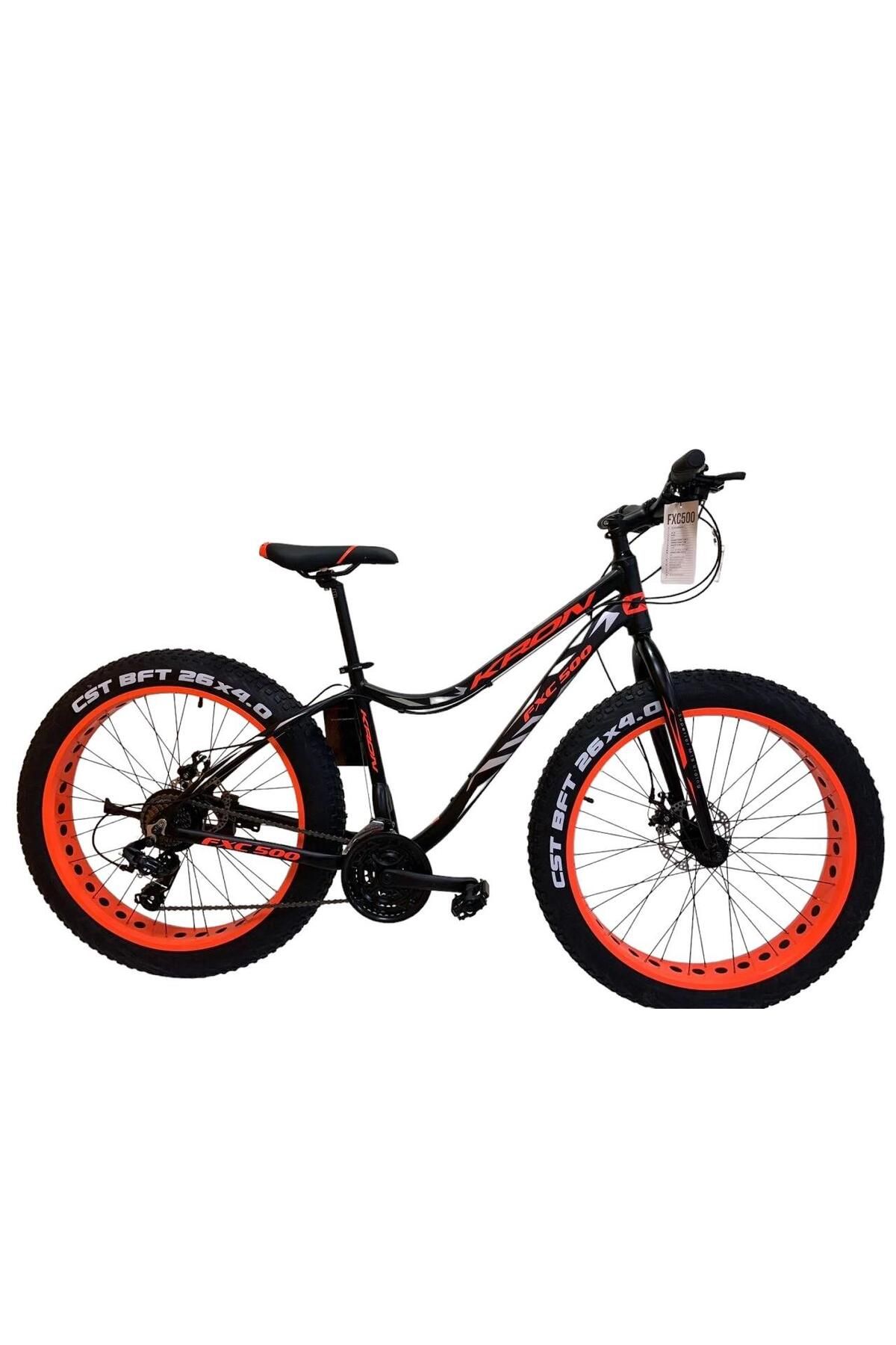 Kron FXC 500 24 Md 13 Fat Bike Dağ Bisikleti Mat Siyah-Neon Turuncu-Gri