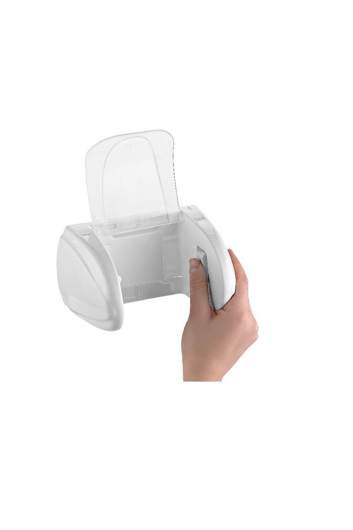 Aqua Qlux Wc Tuvalet Kağıdı Aparatı / Plastik / Beyaz / Şeffaf Kapaklı