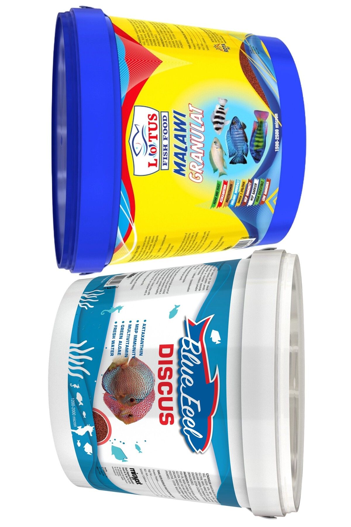 Lotus Malawi Granulat 3kg Kova, BlueFeel Discus 3kg Kova Akvaryum Balık Yemi