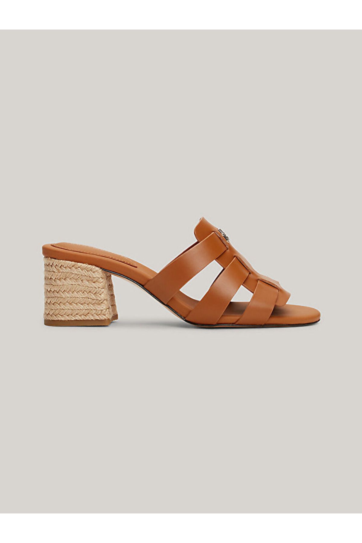 Tommy Hilfiger Rope Block Heel Cage Leather Sandals