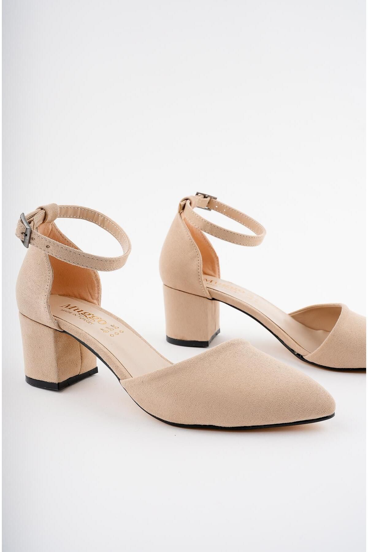 Muggo W0708 Garantili Kadın Klasik Günlük Tarz Şık Ve Rahat Topuklu Ayakkabı