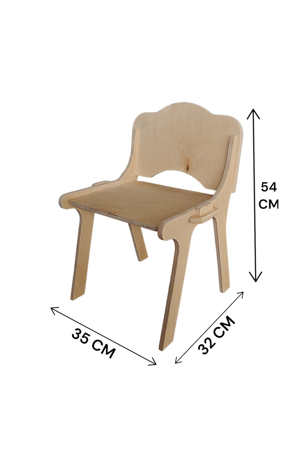 PreArt Çocuk Sandalyesi Uzun Ömürlü Ahşap portatif demonte sandalye piknin sandalyesi