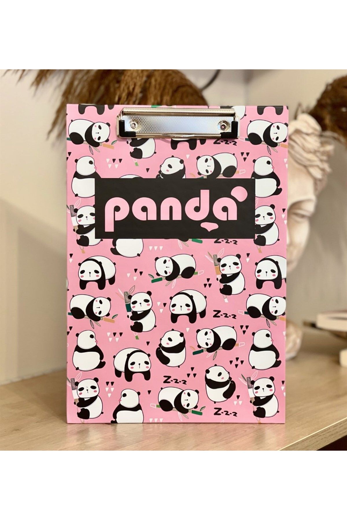 Gift Moda Pembe Panda Tasarımlı Sekreterlik