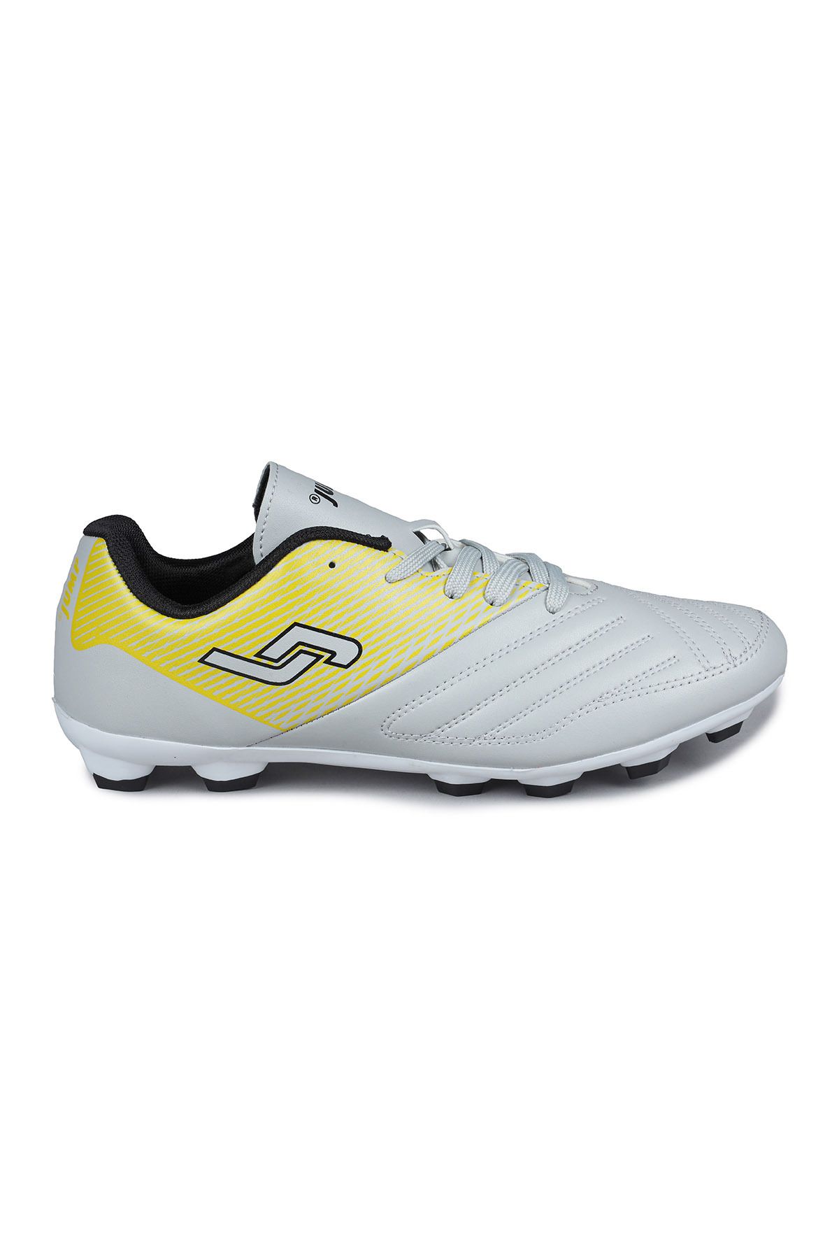 Jump 28224 Gri - Neon Sarı Çim - Halı Saha Kramponu Futbol Ayakkabısı