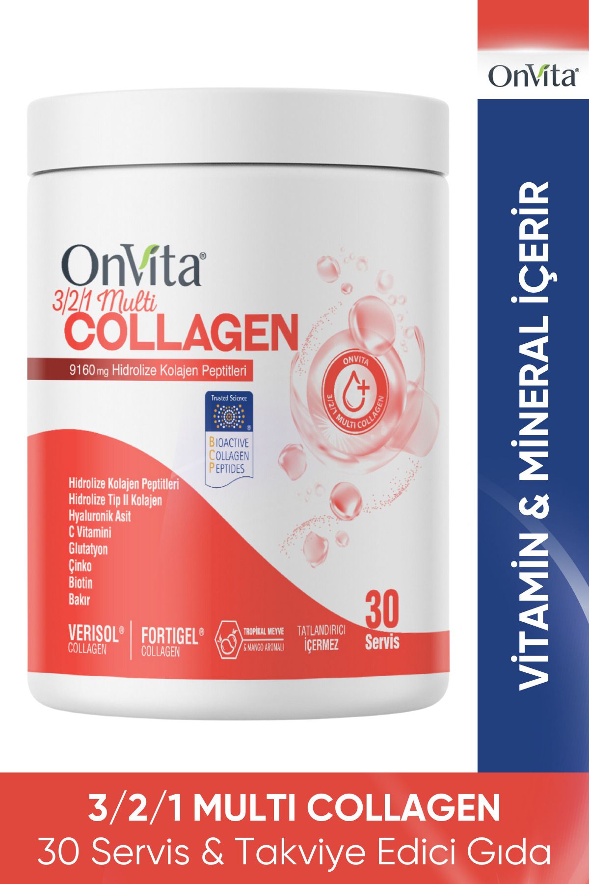 Onvita Multi Collagen 3-2-1 Toz Kolajen 30 Servis
