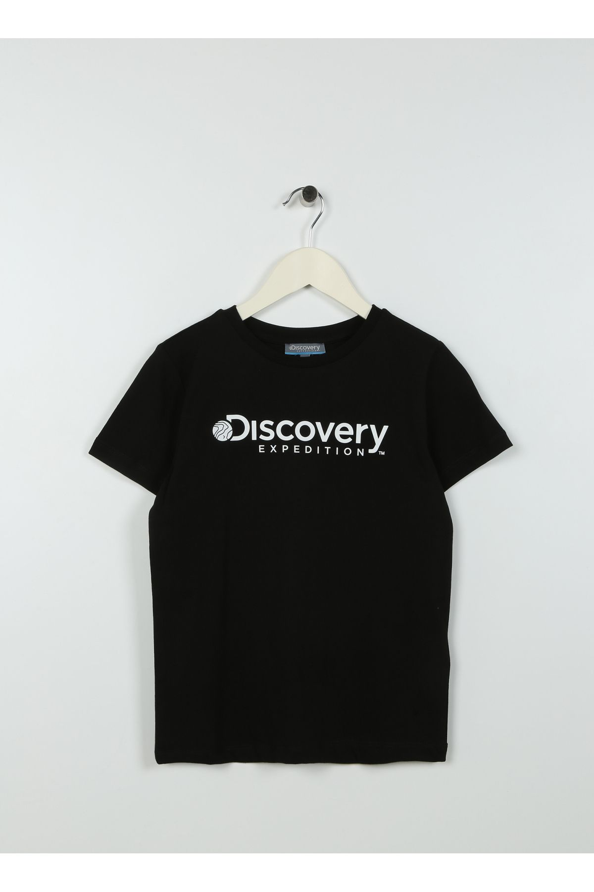 Discovery Expedition Siyah Kız Çocuk Bisiklet Yaka Kısa Kollu Baskılı T-shirt Rogers Gırl
