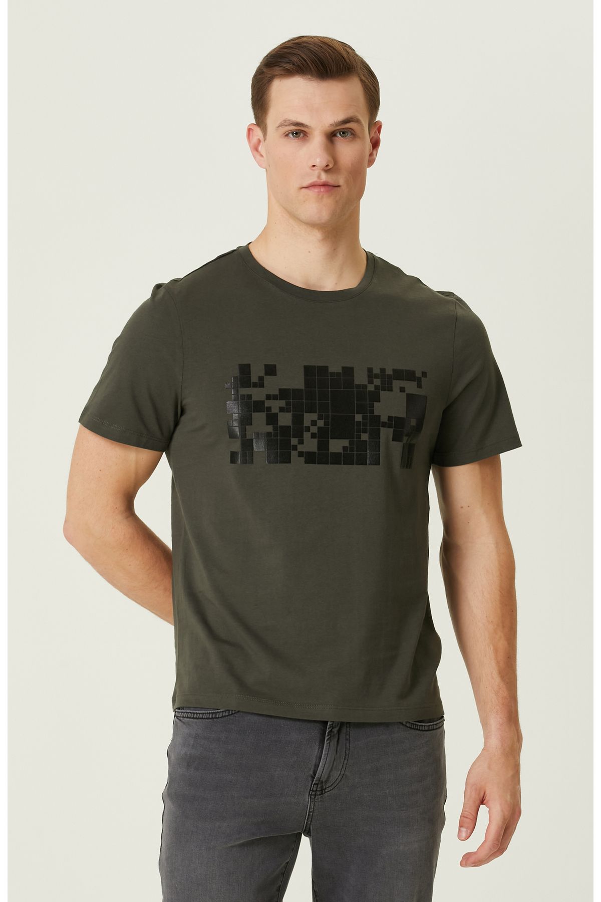 Network Haki Baskılı T-shirt