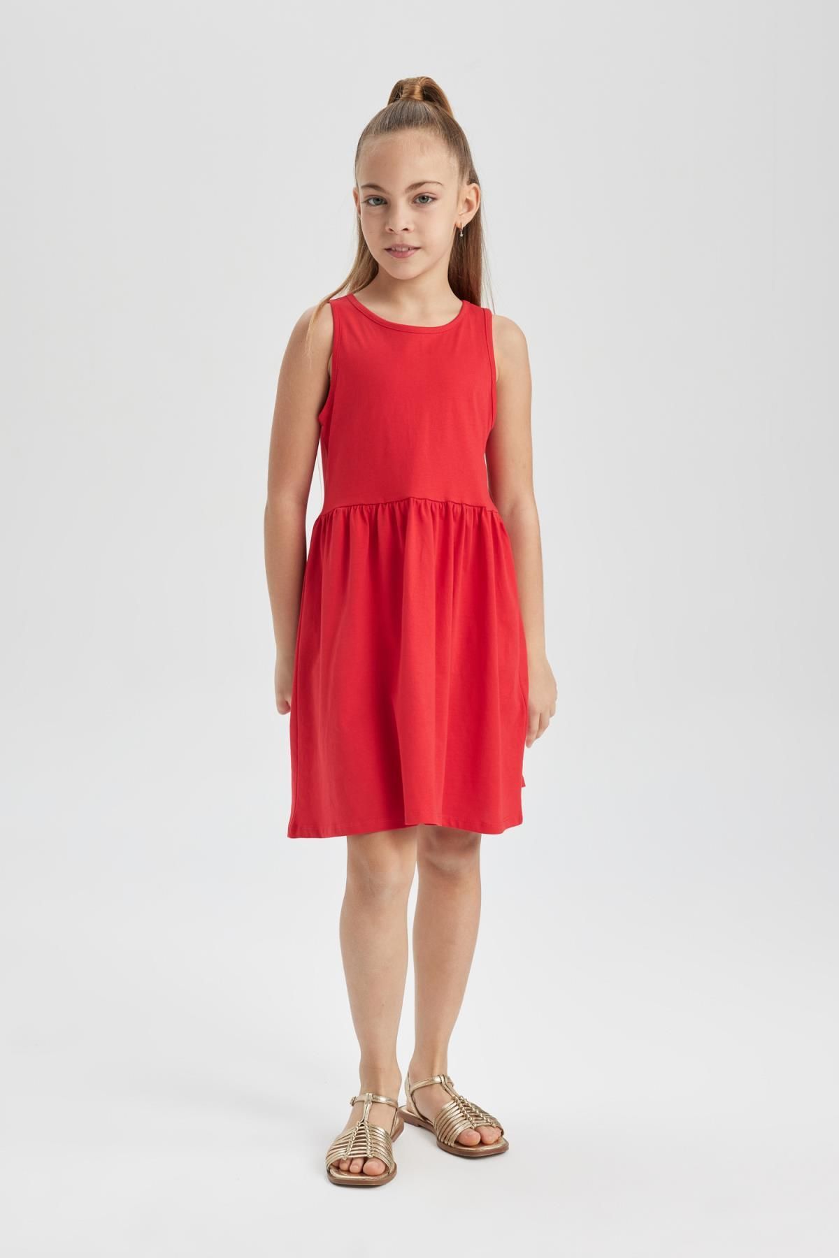 Defacto Kız Çocuk Kolsuz Elbise B4336A824SM