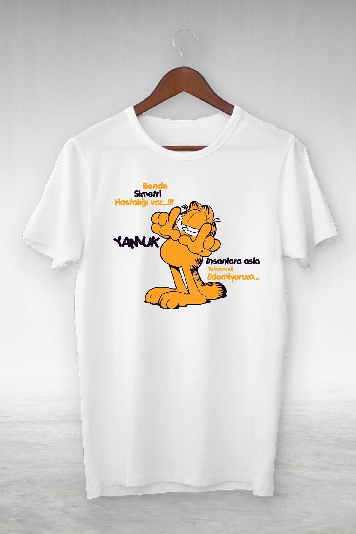 Reapers Unisex Siyah Garfield Komik Yazılı T-Shirt