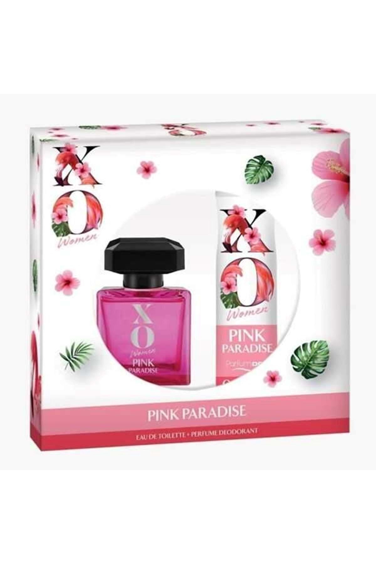 Xo Women Pink Paradise Kadın Parfüm Edt 100 ml Deodorant 125 ml Set