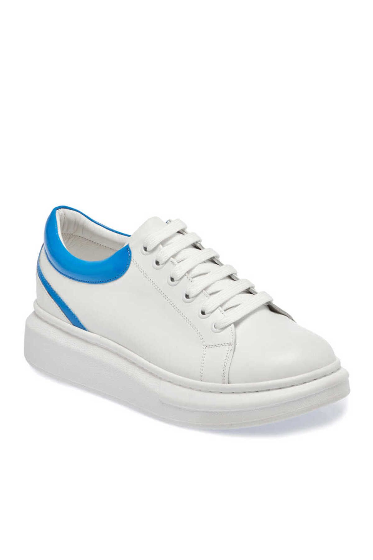 Tergan Beyaz Deri Kadın Sneaker - K23I1AY66433-A26