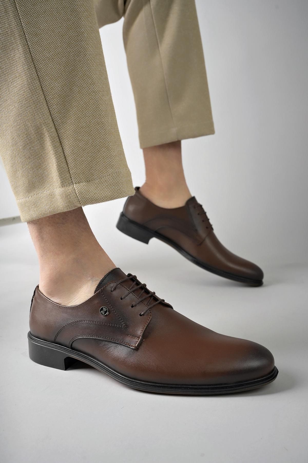 Muggo H0143 Garantili Erkek Günlük Klasik Hakiki Deri Ayakkabı