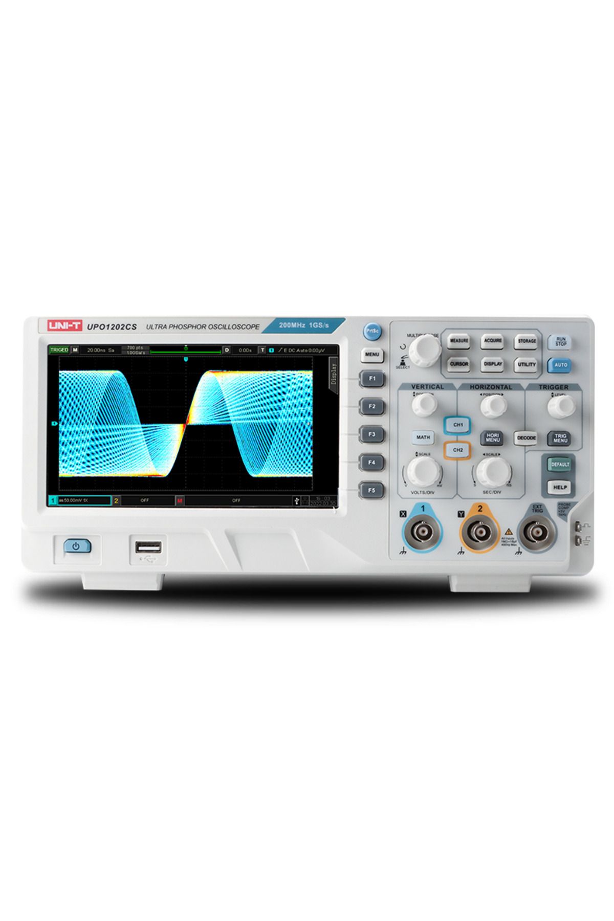 Unit UNI-T UPO1202CS Çok Fonksiyonlu Dijital Fosfor Osiloskop 200MHz