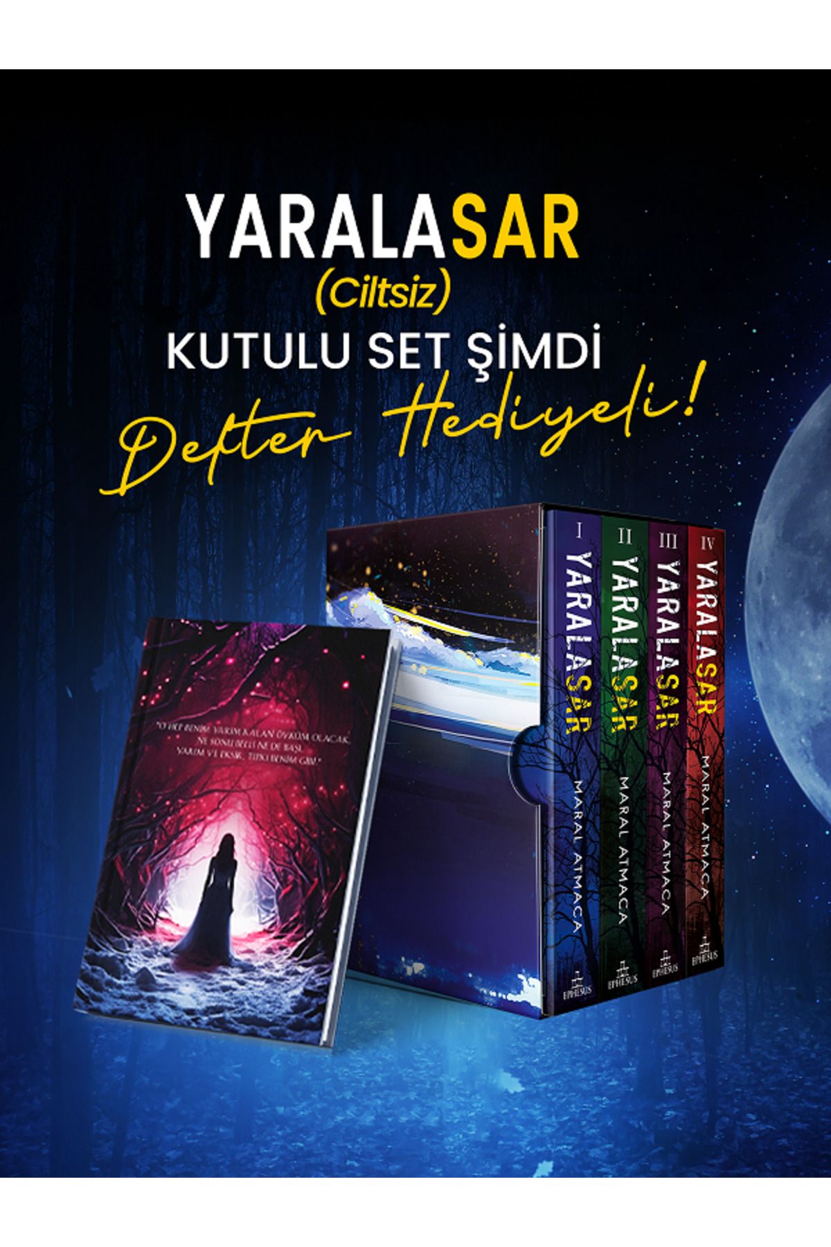 Ephesus Yayınları Yaralasar 4 Kitap Ciltsiz Kutulu Set