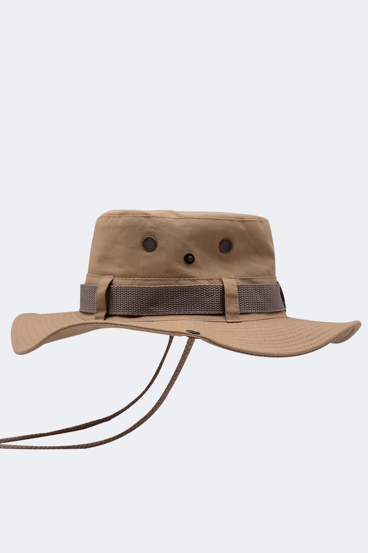 Külah Kahverengi Outdoor Şapka Uv Korumalı Bucket Safari Şapkası
