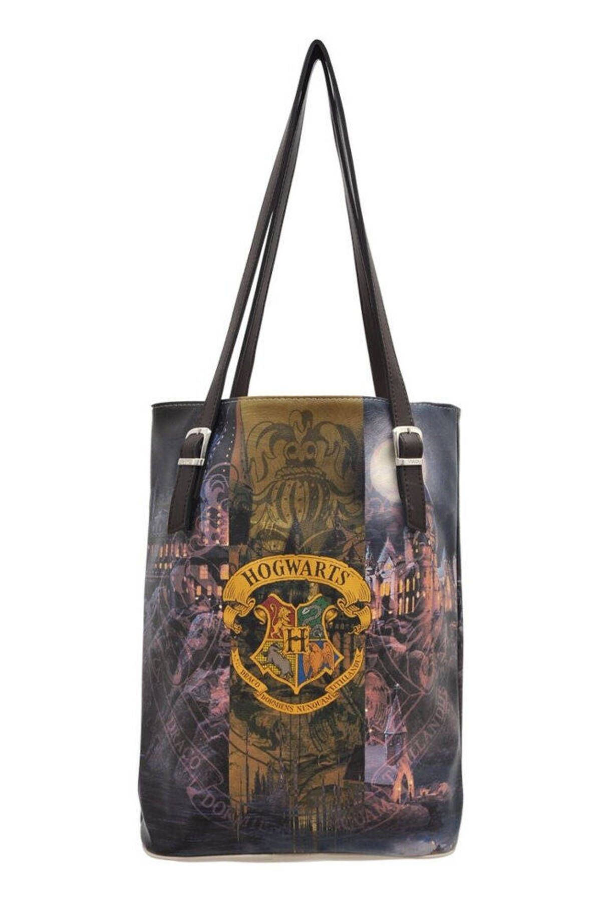 Dogo Kadın Vegan Deri Çok Renkli Omuz Çantası - Warner Bros Hogwarts Castle Harry Potter Tasarım