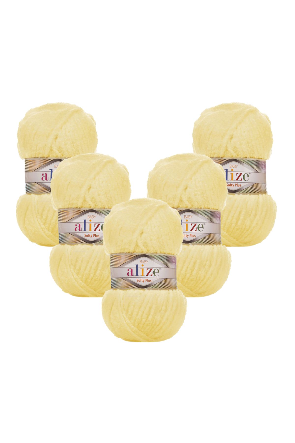 Alize Softy Plus 5'li 13 Sarı El Örgü İpliği