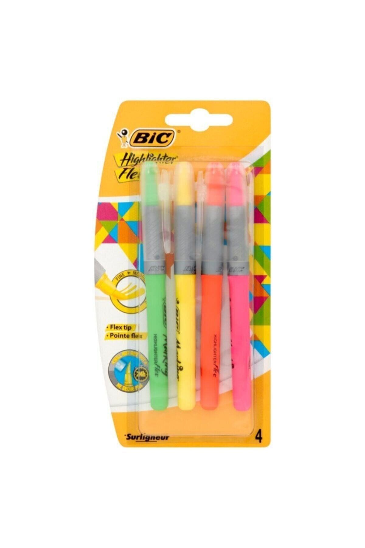 Bic Highliter Flex 4'lü Fosforlu Kalem