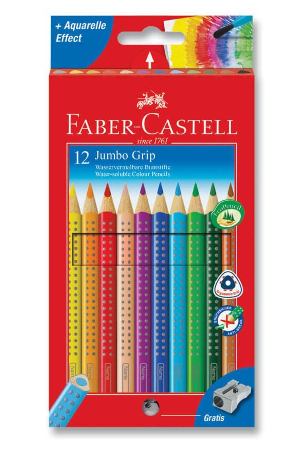 Faber Castell Faber-castell Jumbo Grip Boya Kalemi 12 Renk