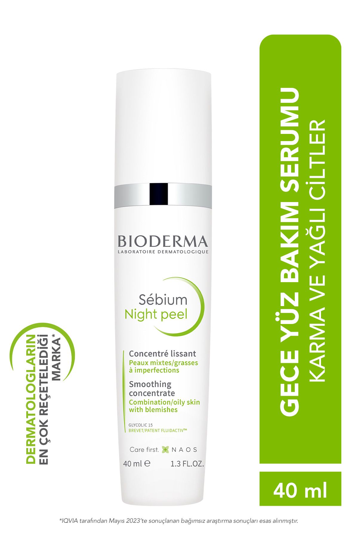 Bioderma Sebium Night Peel Yağlı Akne Eğilimli Ciltler Glikolik Asit İçeren Peeling Etkili Gece Serumu 40 ml