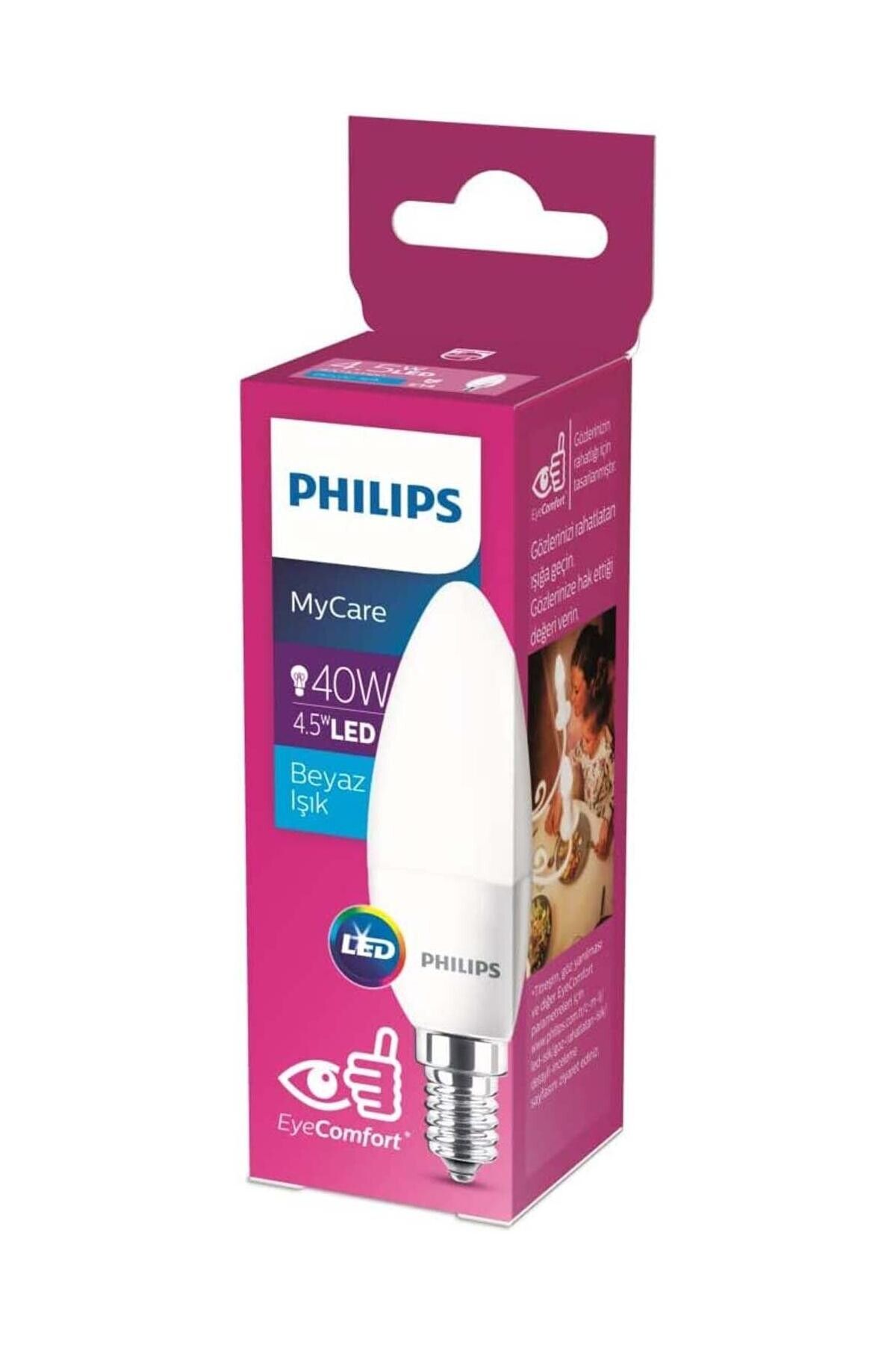 Philips Ledcandle 40w Beyaz Işık E14