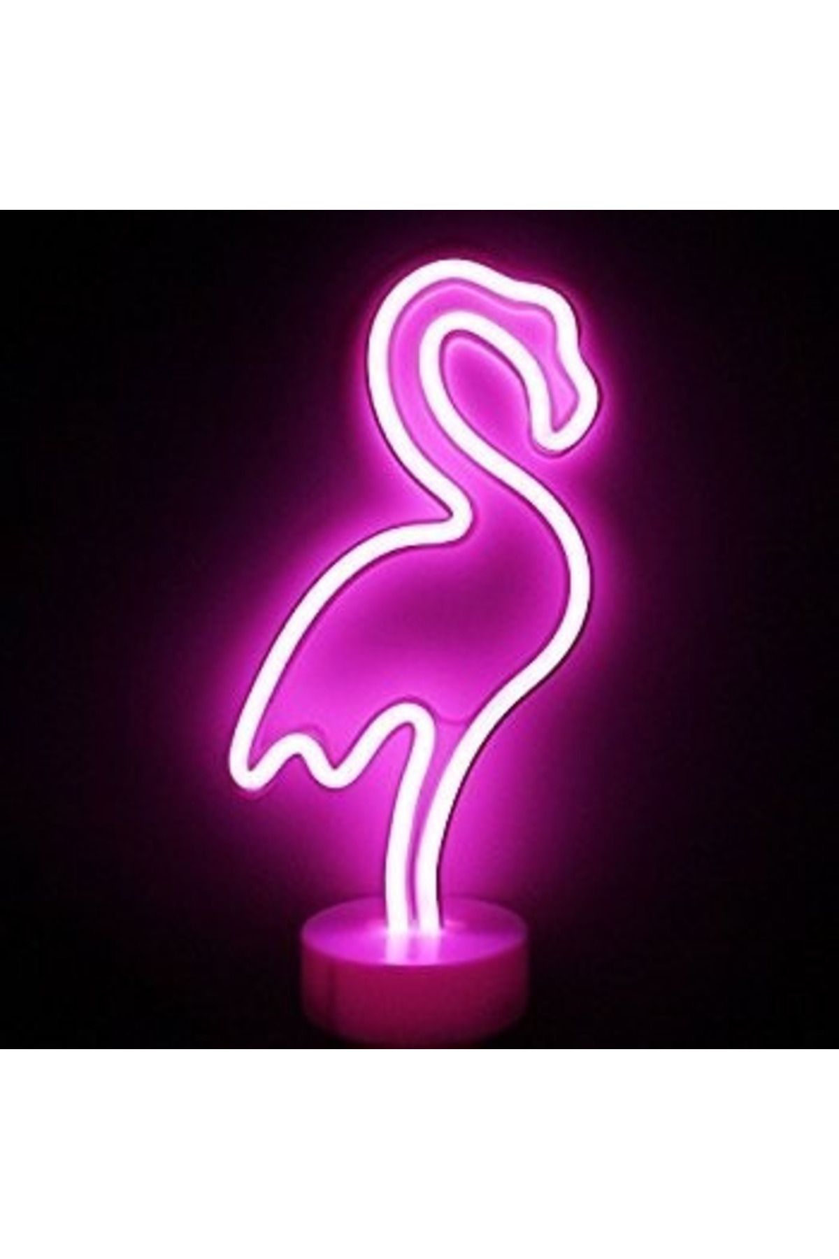 SkyGOO Neon Işıklı Flamingo Masa Gece Lambası USB+Pil