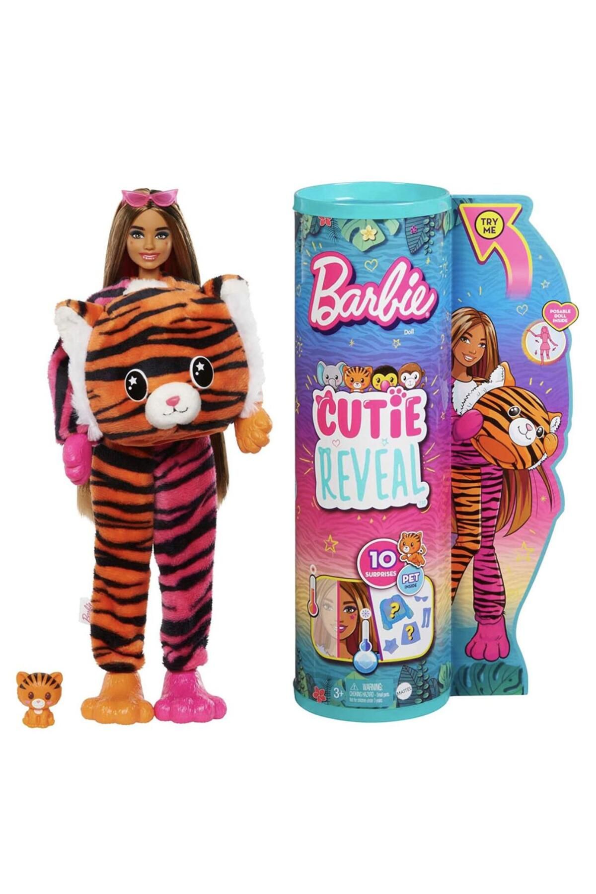 Barbie Cutie Reveal Bebekler Tropikal Orman Serisi - Kaplan Hkp97-hkp99
