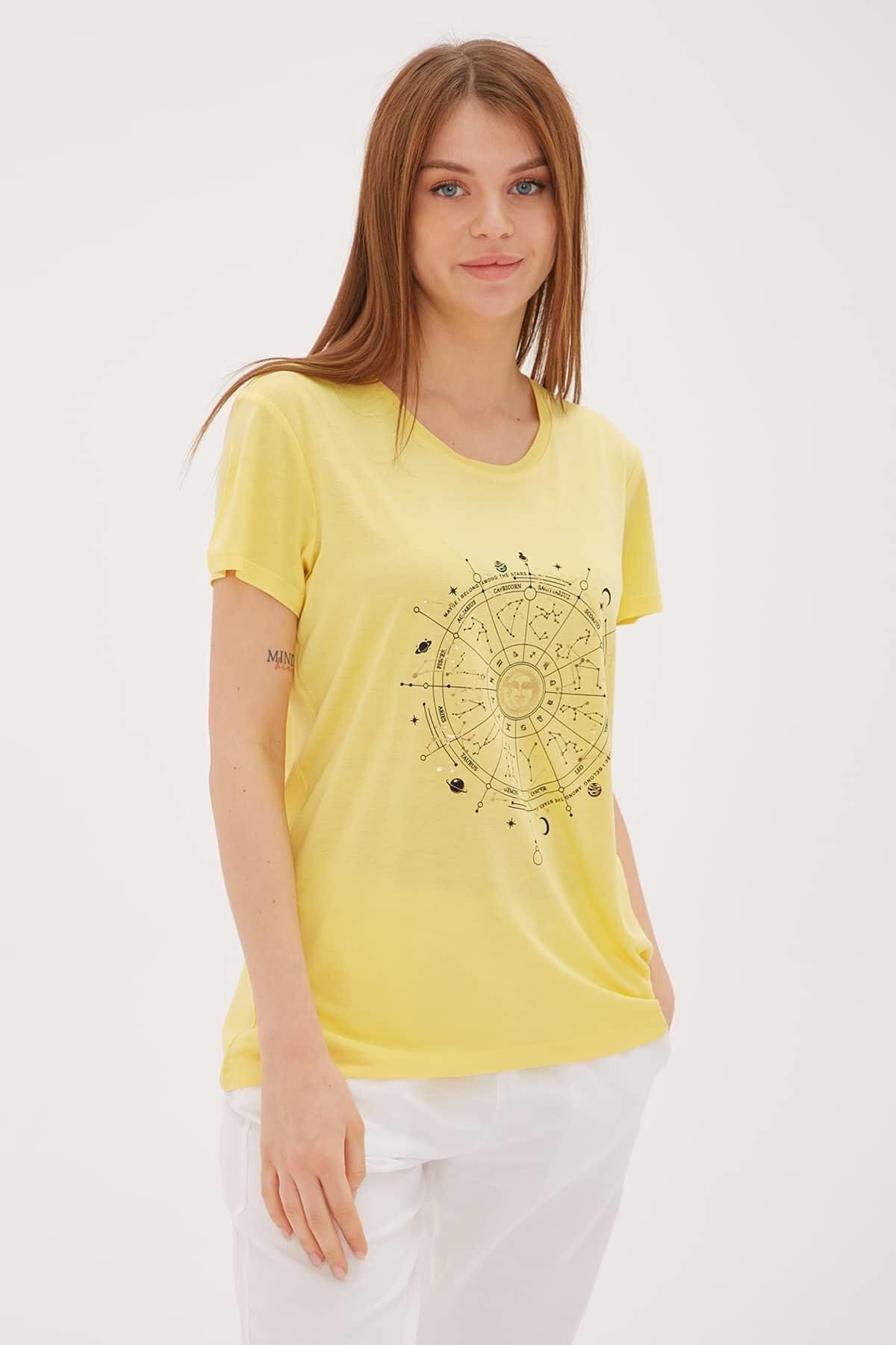 Fashion Friends Baskılı T-shirt Sarı / Yellow